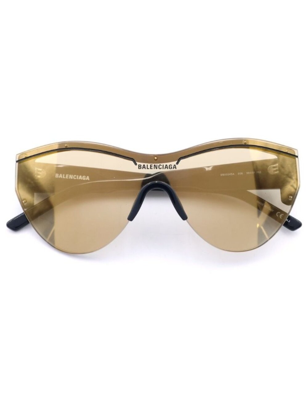 Balenciaga Shield Shape Sunglasses Eyewear Black